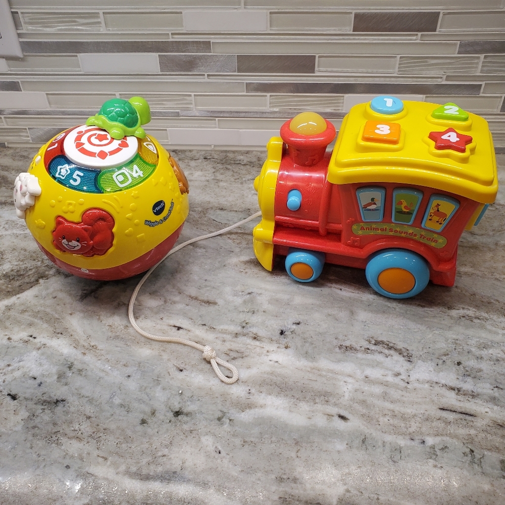 Animal Sounds Train and wiggle and crawl ball (see video)